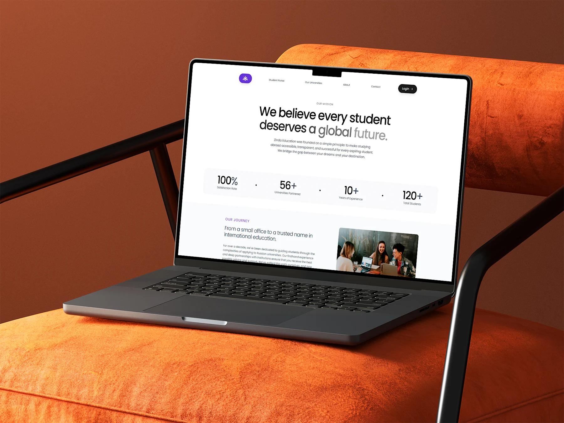 The Zinda Education website